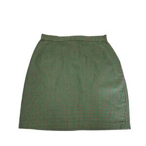 VTG 90s Gap Plaid Green & Purple High Waisted Mini Skirt